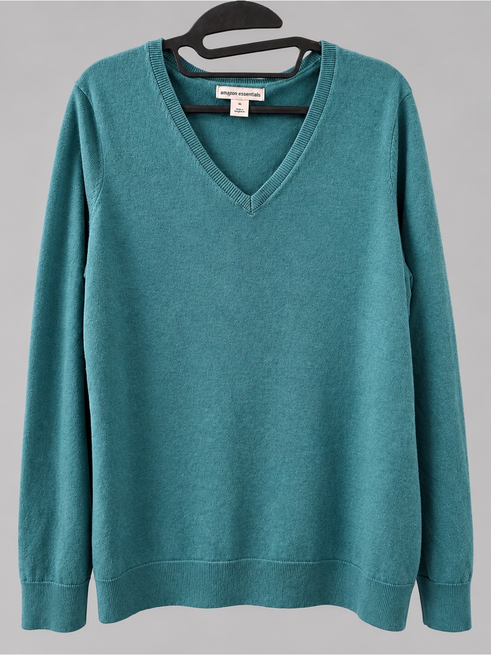 Amazon Essentials Teal V-Neck Lightweight Sweater XL